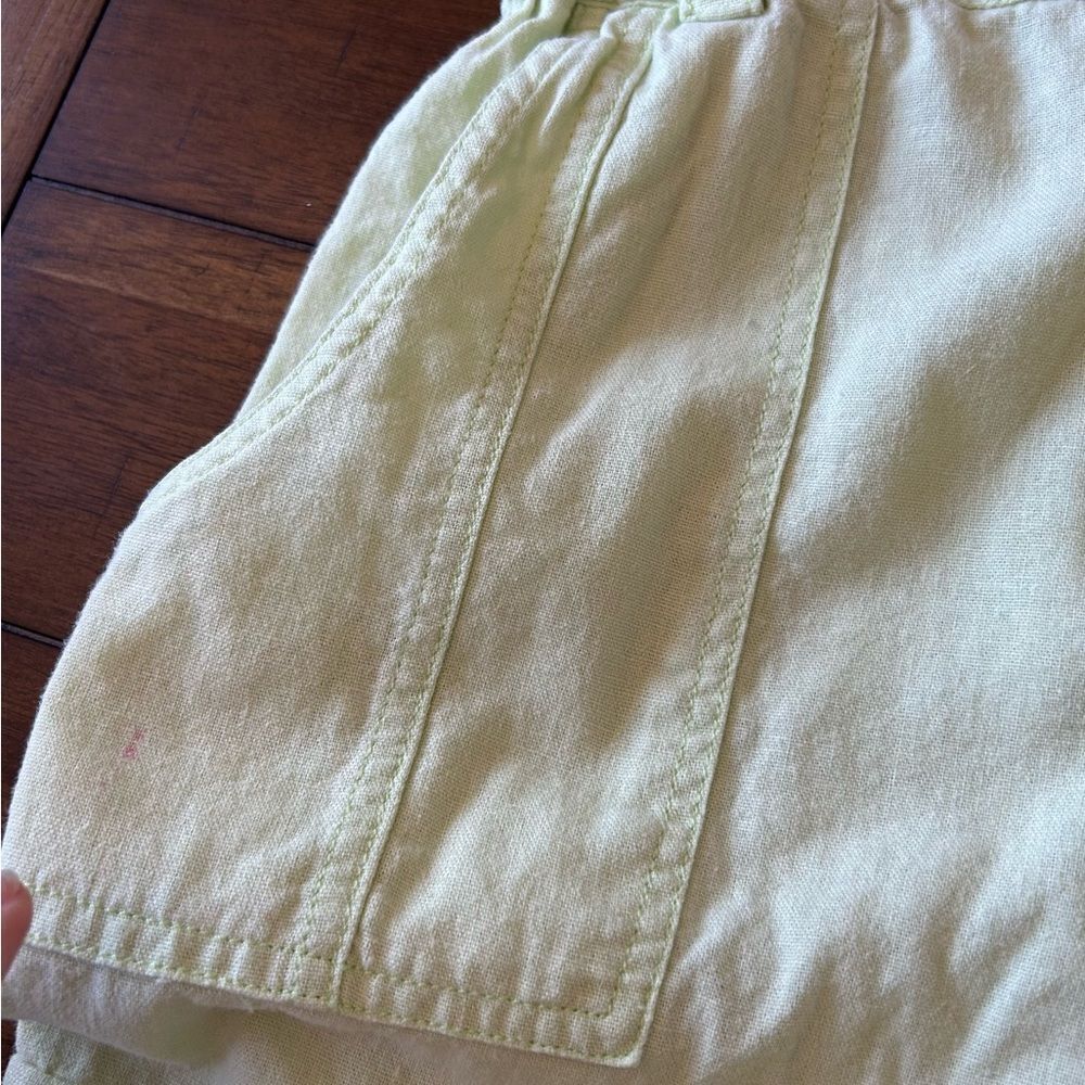 Urban Outfitters Myla Linen Blend Green Linen Cargo Pants Women’s Size Medium - Picture 13 of 13
